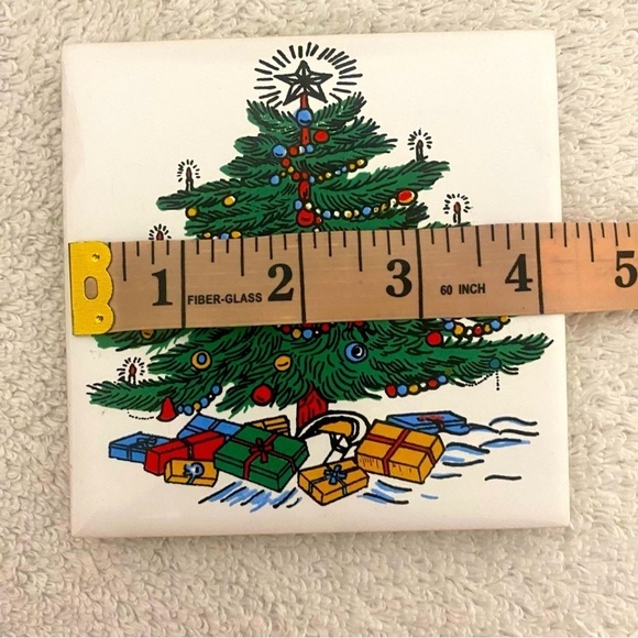 Currier & Ives Santa and Christmas Tree 4.5 x 4.5 Wall Art Tile Trivet Coasters - Picture 10 of 12